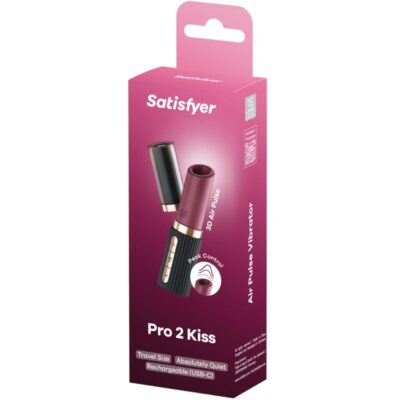 Satisfyer - pro 2 kiss wave estimulador de clitóris garnet / preto satisfyer air pulse caliente. Pt