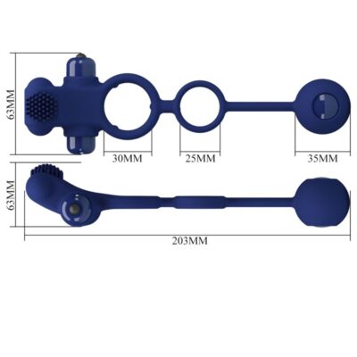 Pretty love - remington anel vibrador duplo com plug azul pretty love male caliente. Pt