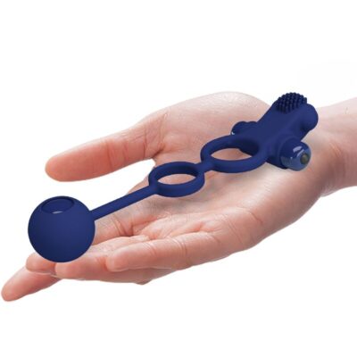Pretty love - remington anel vibrador duplo com plug azul pretty love male caliente. Pt