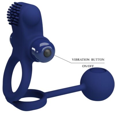 Pretty love - remington anel vibrador duplo com plug azul pretty love male caliente. Pt