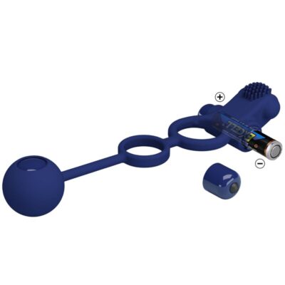 Pretty love - remington anel vibrador duplo com plug azul pretty love male caliente. Pt