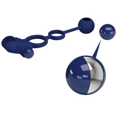 Pretty love - remington anel vibrador duplo com plug azul pretty love male caliente. Pt