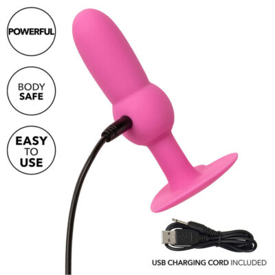 Calexotics - first time plug anal sonda de contas 10 vibrações rosa calexotics caliente. Pt