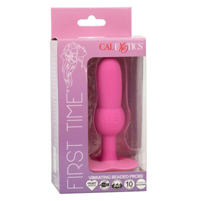 Calexotics - first time plug anal sonda de contas 10 vibrações rosa calexotics caliente. Pt