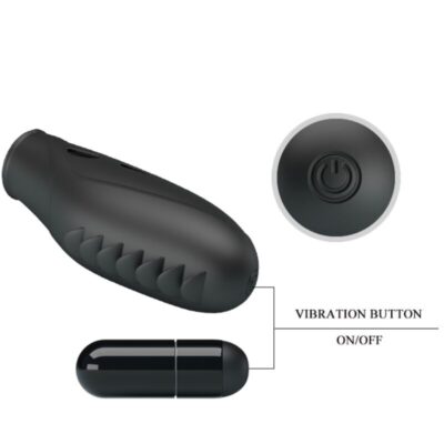 Pretty love - vibrador de dedo de silicone gilo preto pretty love caliente. Pt