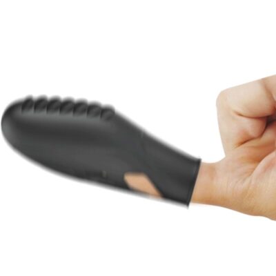 Pretty love - vibrador de dedo de silicone gilo preto pretty love caliente. Pt