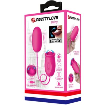 Pretty love - ovo vibrador daisy + língua estimulante de clitóris rosa pretty love caliente. Pt