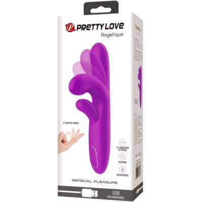 Pretty love - angelique multifunções vibrador + estimulador de clitóris roxo pretty love caliente. Pt