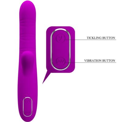 Pretty love - angelique multifunções vibrador + estimulador de clitóris roxo pretty love caliente. Pt