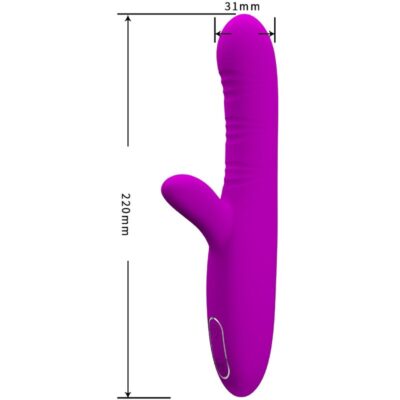 Pretty love - angelique multifunções vibrador + estimulador de clitóris roxo pretty love caliente. Pt
