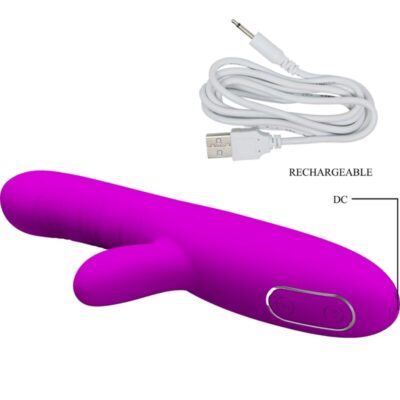 Pretty love - angelique multifunções vibrador + estimulador de clitóris roxo pretty love caliente. Pt