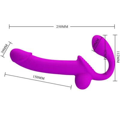 Pretty love - estimulador kelpie double strap-on roxo pretty love caliente. Pt