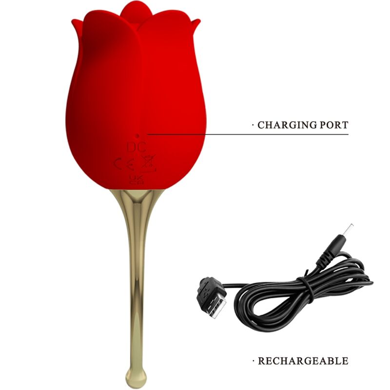 PRETTY LOVE - ESTIMULADOR DE CLITÓRIS ROSE LOVER 12 VIBRAÇÕES VERMELHO 5 Pretty love - estimulador de clitóris rose lover 12 vibrações vermelho - image 5