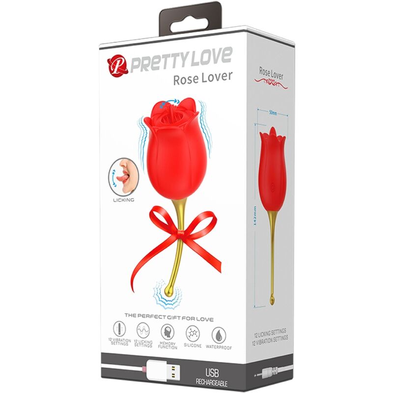 PRETTY LOVE - ESTIMULADOR DE CLITÓRIS ROSE LOVER 12 VIBRAÇÕES VERMELHO 6 Pretty love - estimulador de clitóris rose lover 12 vibrações vermelho - image 6