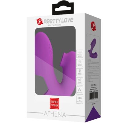 Pretty love - vibrador de dedo athena com estimulador de clitóris roxo pretty love caliente. Pt