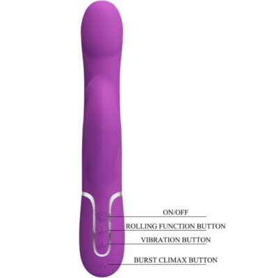 Pretty love - vibrador multifuncional 4 em 1 e estimulador roxo pretty love caliente. Pt