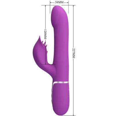 Pretty love - vibrador multifuncional 4 em 1 e estimulador roxo pretty love caliente. Pt