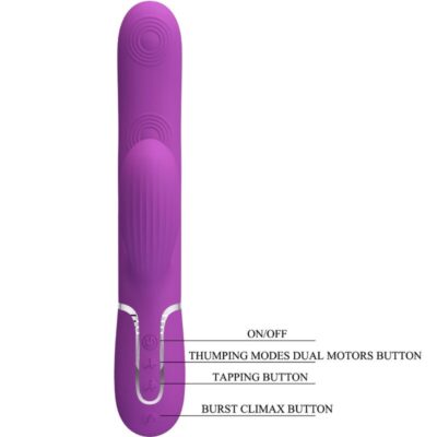 Pretty love - perlita 3 em 1 multifuncional coelho vibrador roxo pretty love caliente. Pt