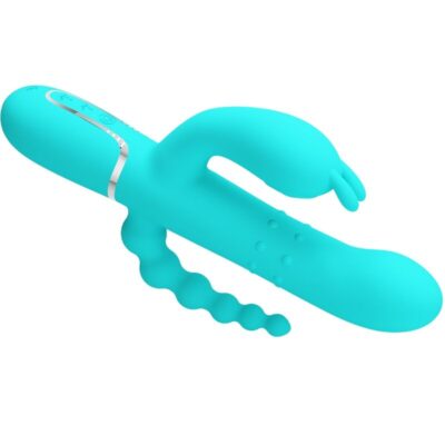 Pretty love - cammy 4 em 1 multifuncional tripple rabbit vibrador azul pretty love caliente. Pt