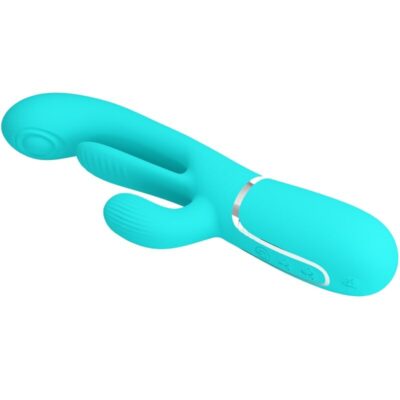 Pretty love - shania triple rabbit multifuncional vibrador 3 em 1 azul pretty love caliente. Pt