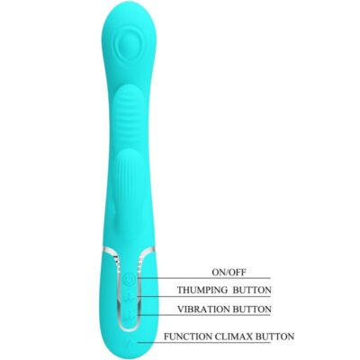Pretty love - shania triple rabbit multifuncional vibrador 3 em 1 azul pretty love caliente. Pt