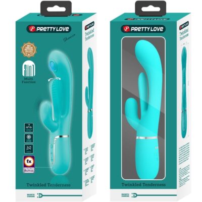 Pretty love - shania triple rabbit multifuncional vibrador 3 em 1 azul pretty love caliente. Pt