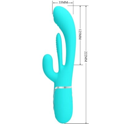 Pretty love - shania triple rabbit multifuncional vibrador 3 em 1 azul pretty love caliente. Pt