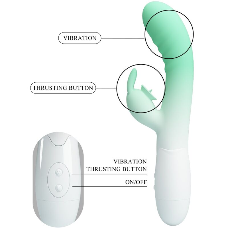 PRETTY LOVE - VIBRADOR CERBERUS RABBIT 30 VIBRAÇÕES VERDE 7 Pretty love - vibrador cerberus rabbit 30 vibrações verde - image 7