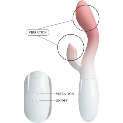 Pretty love - vibrador brilhante do ponto g + estimulador de clitóris 30 vibrações rosa pretty love caliente. Pt