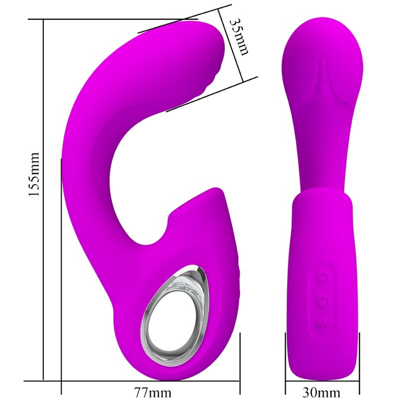 PRETTY LOVE - SIBEL SIBEL VIBRADOR PONTO G + ESTIMULADOR DE CLITÓRIS 10 VIBRAÇÕES ROXO 5 Pretty love - sibel sibel vibrador ponto g + estimulador de clitóris 10 vibrações roxo - image 5