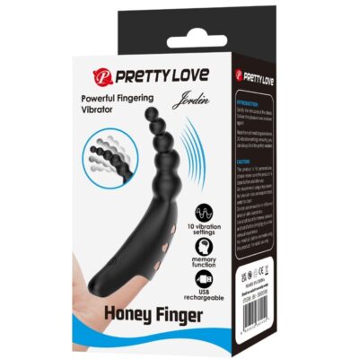 Pretty love - vibrador de dedo jordin 10 vibrações preto pretty love caliente. Pt