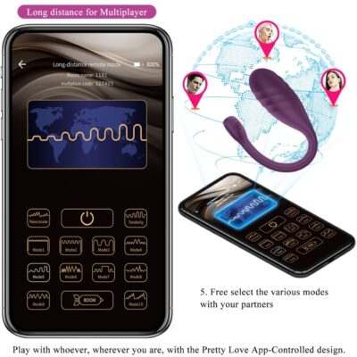 Pretty love - vibrador controlado por aplicativo leviathan roxo pretty love smart caliente. Pt