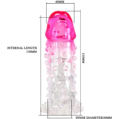 Pretty love - bainha de ampliação realista wilford com pênis em relevo rosa pretty love caliente. Pt