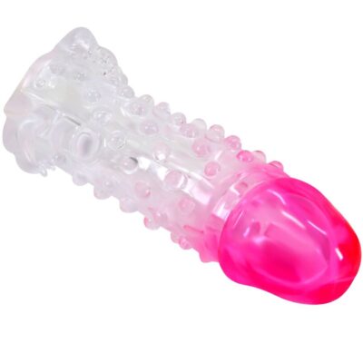 Pretty love - bainha de ampliação realista wilford com pênis em relevo rosa pretty love caliente. Pt