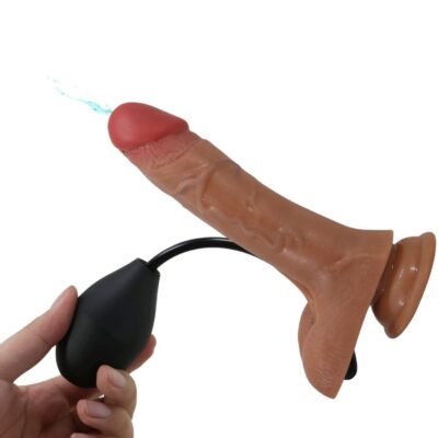 Pretty love - calcinha universal com dildo vibratório e squirting 15,5 cm mulato pretty love caliente. Pt
