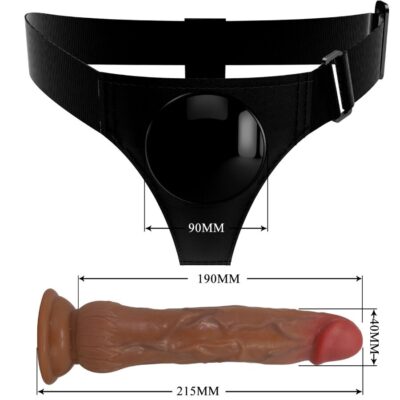 Pretty love - kyton universal harness briefs com dildo squirting 19 cm mulato - image 7