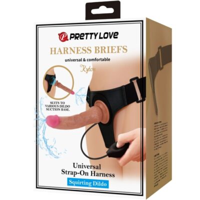 Pretty love - kyton universal harness briefs com dildo squirting 19 cm mulato - image 8