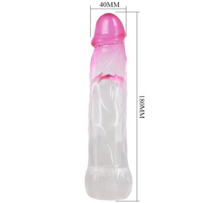 Pretty love - neron realista 6 cm bainha de ampliação para pênis rosa pretty love caliente. Pt