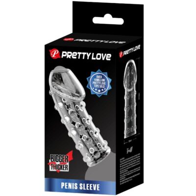 Pretty love - manga para pênis apertada e volumosa transparente pretty love male caliente. Pt