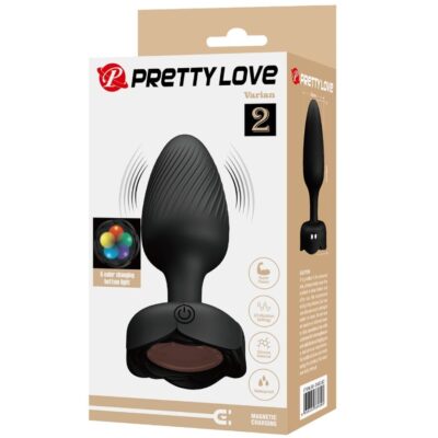 Pretty love - varian anal plug com luz led preto 10,8 cm - image 9