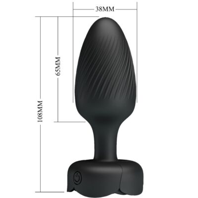 Pretty love - varian anal plug com luz led preto 10,8 cm - image 6