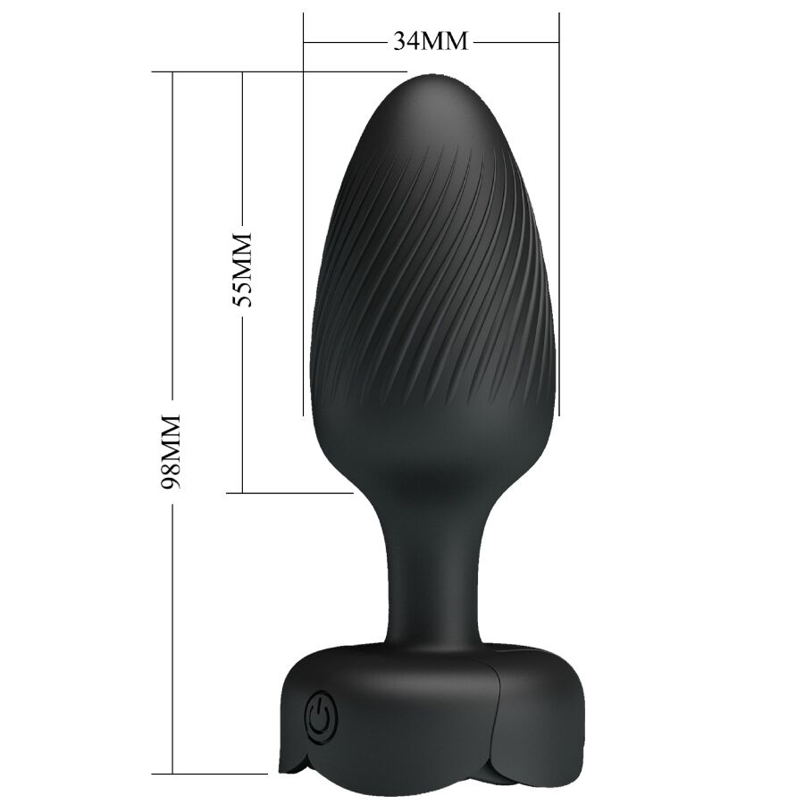 PRETTY LOVE - OSBORN PLUG ANAL COM LUZ LED PRETO 9,8 CM 6 Pretty love - osborn plug anal com luz led preto 9,8 cm - image 6