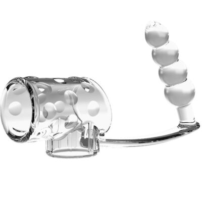 Alternative view of PRETTY LOVE - MANGA PARA PÊNIS COM PLUG ANAL TRANSPARENTE