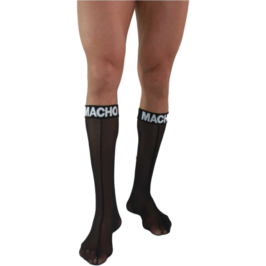 MACHO - MEIAS FINAS TAMANHO ÚNICO PRETO 1 Macho - meias finas tamanho único preto