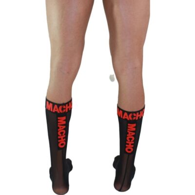 Alternative view of MACHO - MEIAS FINAS TAMANHO ÚNICO PRETO/VERMELHO