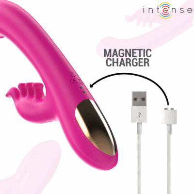 Intense - christina multifuncional rabbit vibrador 22,5 cm rosa intense fun caliente. Pt