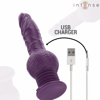 Intense - vibrador multifuncional tatum com vibração para cima e para baixo 24 cm roxo intense fun caliente. Pt