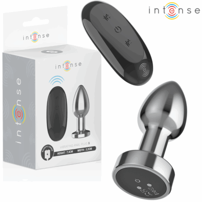 INTENSE - PLUG ANAL 10 VIBRAÇÕES METAL COM CONTROLE REMOTO S