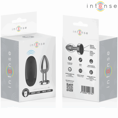Intense - plug anal 10 vibrações metal com controle remoto s intense anal toys caliente. Pt