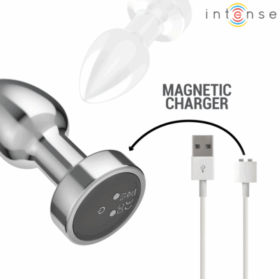 Intense - plug anal 10 vibrações metal com controle remoto s intense anal toys caliente. Pt